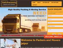 Tablet Screenshot of packersandmoversjaipur.com
